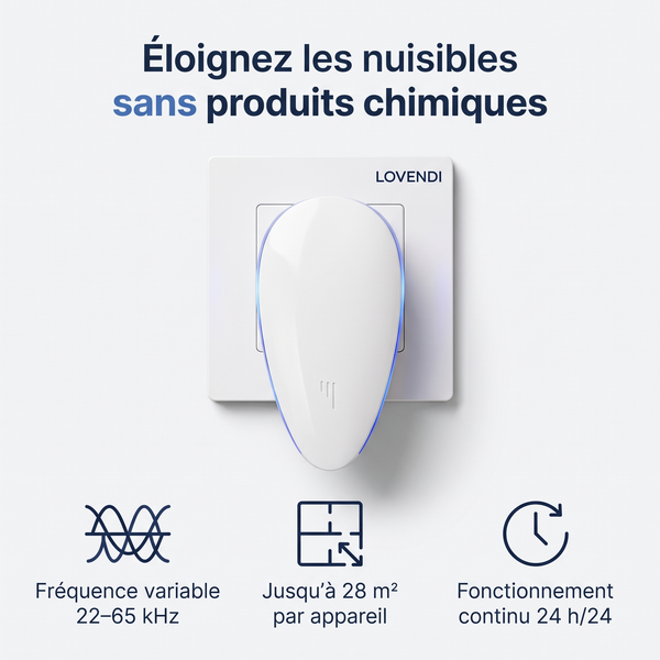 Lovendi Répulsif ultrasonique contre les nuisibles — Lovendi 1