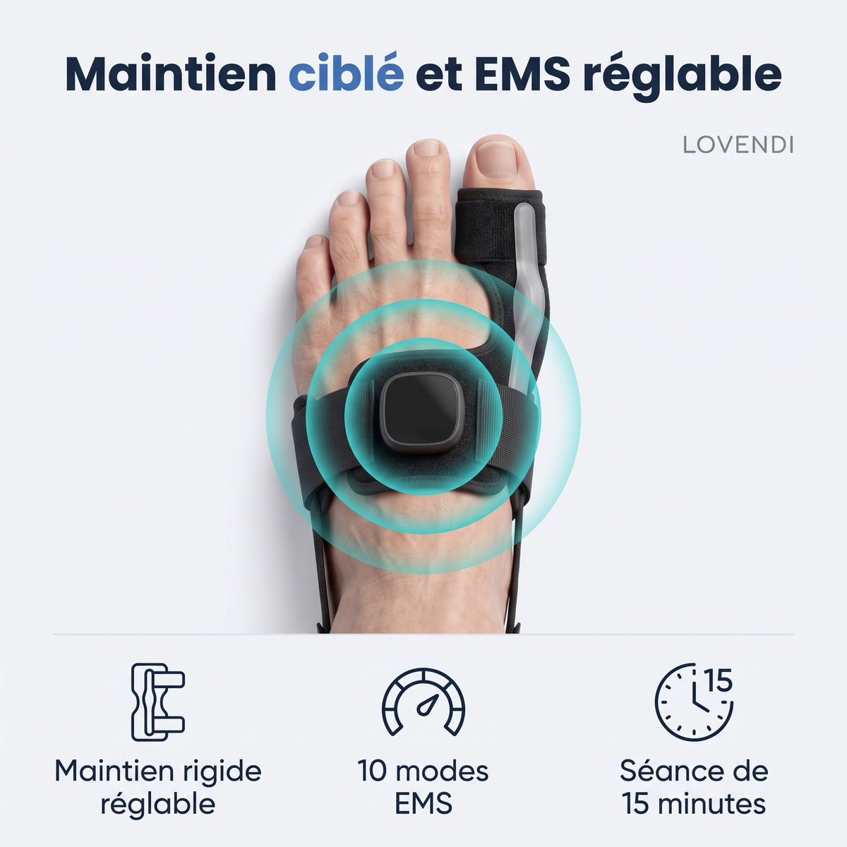Lovendi Attelle EMS pour hallux valgus, pied droit — Lovendi 1