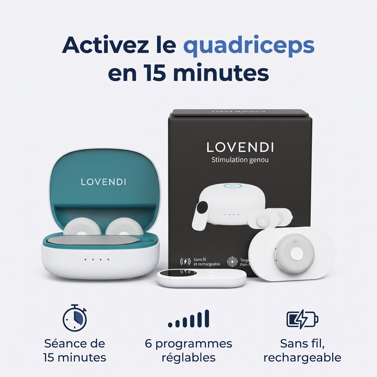 Lovendi Système adaptatif de stimulation du quadriceps — Lovendi 1