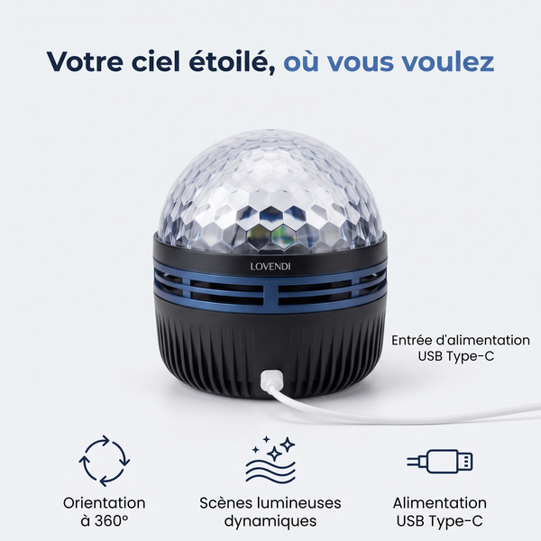 Lovendi Projecteur ciel étoilé 360° HD — Lovendi 1