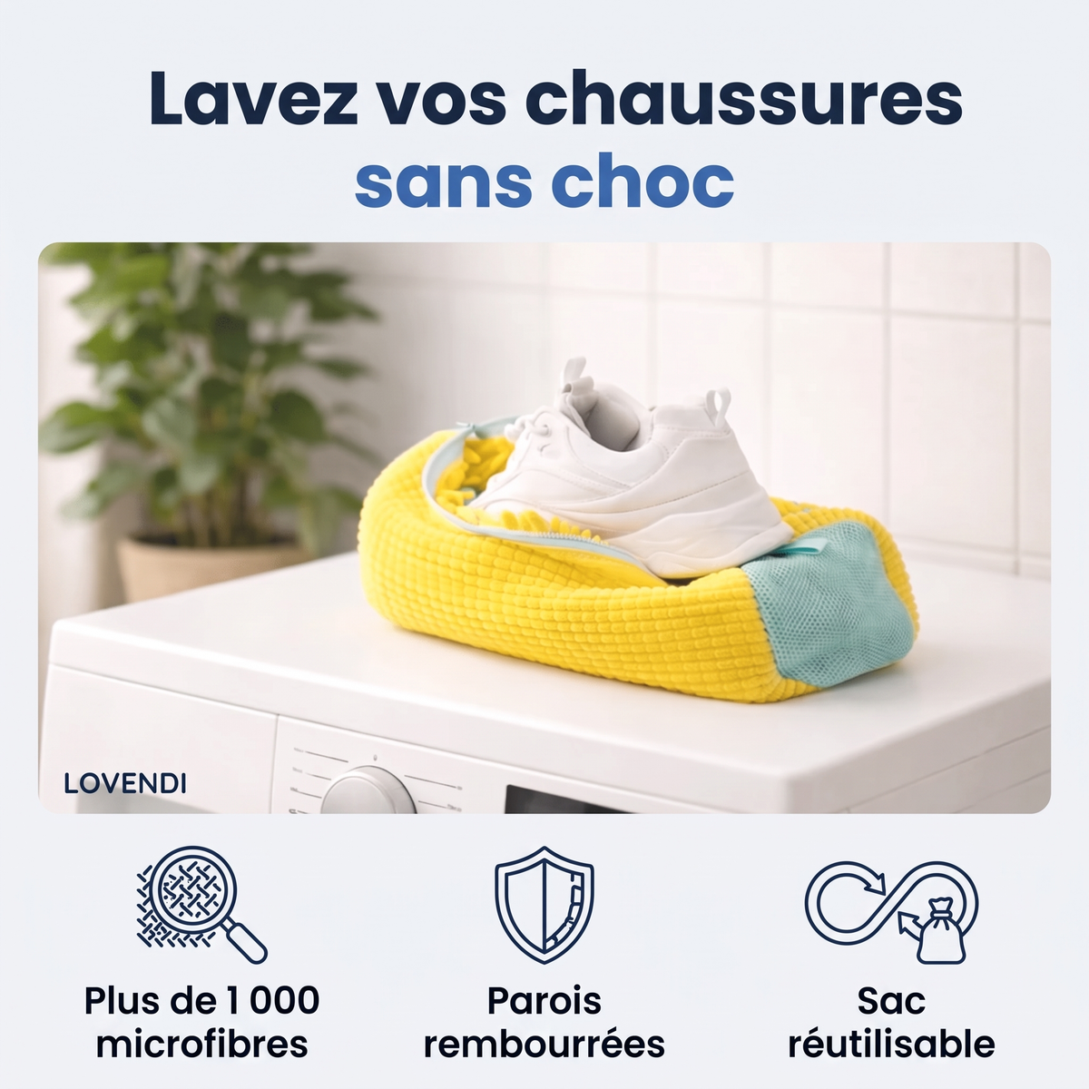 Sac Rembourré Pour Laver Les Chaussures — Lovendi 1