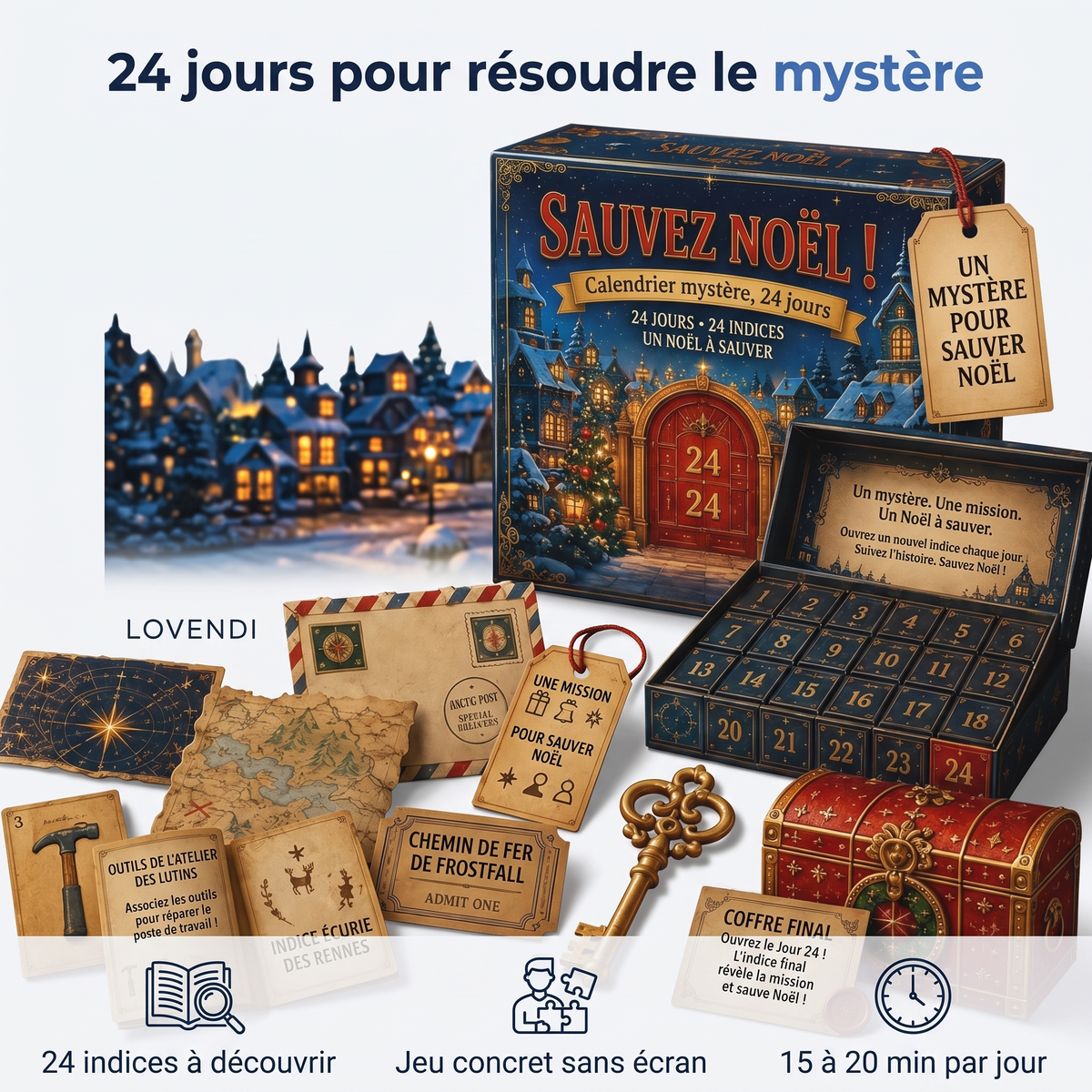 Calendrier De L’Avent Énigmes, 24 Jours — Lovendi 1