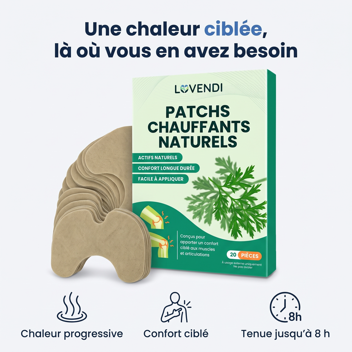 Patchs Chauffants Naturels, 20 Pièces — Lovendi 1