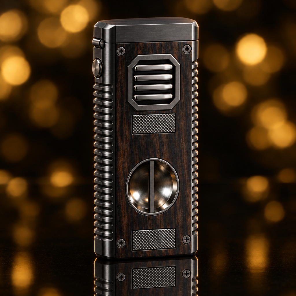 Briquet torche rechargeable – Bois d'ébène
