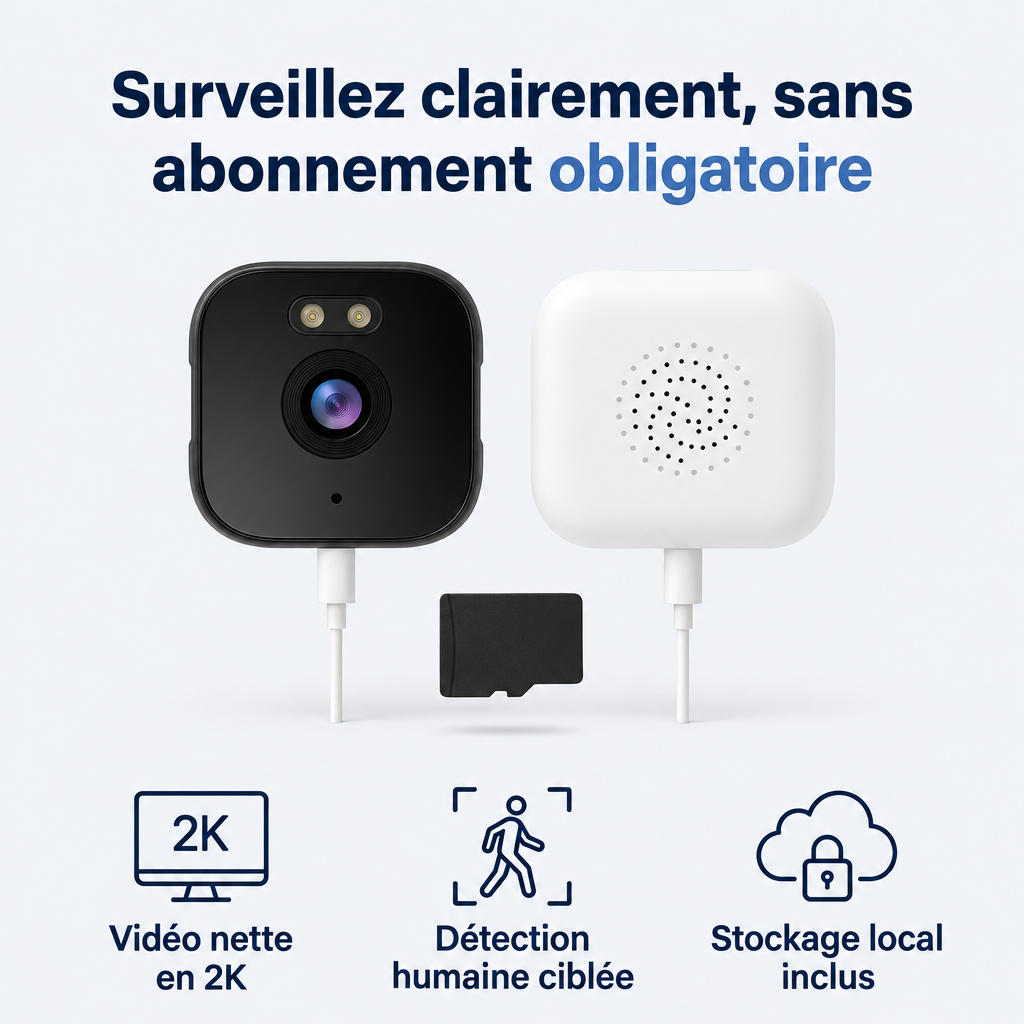 Caméra De Surveillance 2K Pour Fenêtre — Lovendi 1
