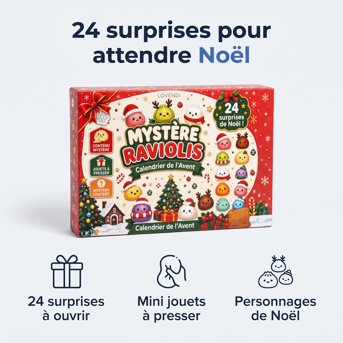 Calendrier De L’Avent, 24 Jouets Moelleux — Lovendi 1