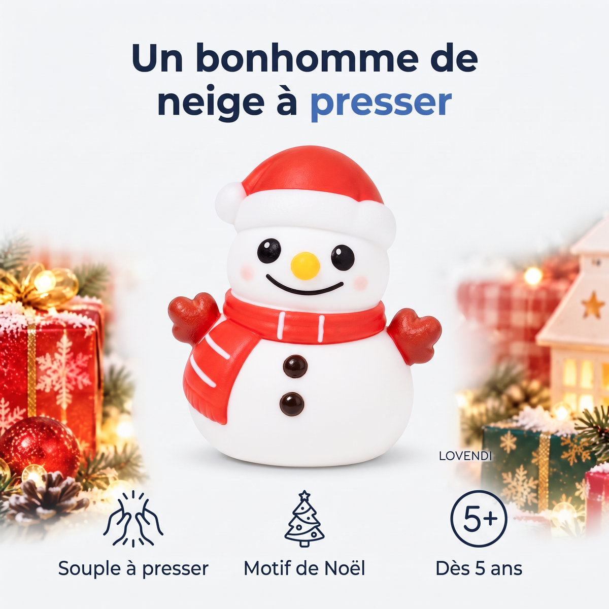 Figurine Souple Bonhomme De Neige — Lovendi 1