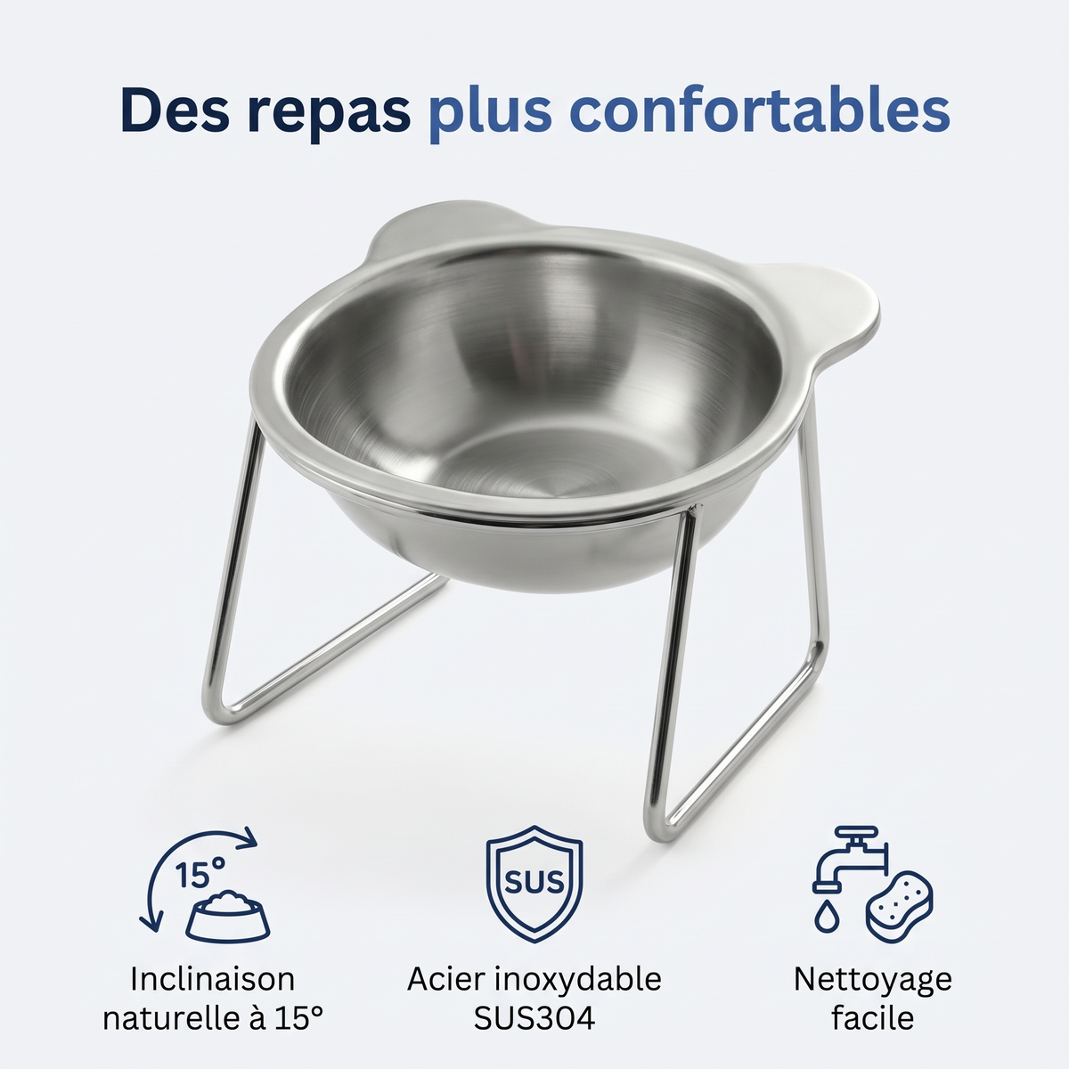 Lovendi Gamelle orthopédique surélevée avec support — Lovendi 1