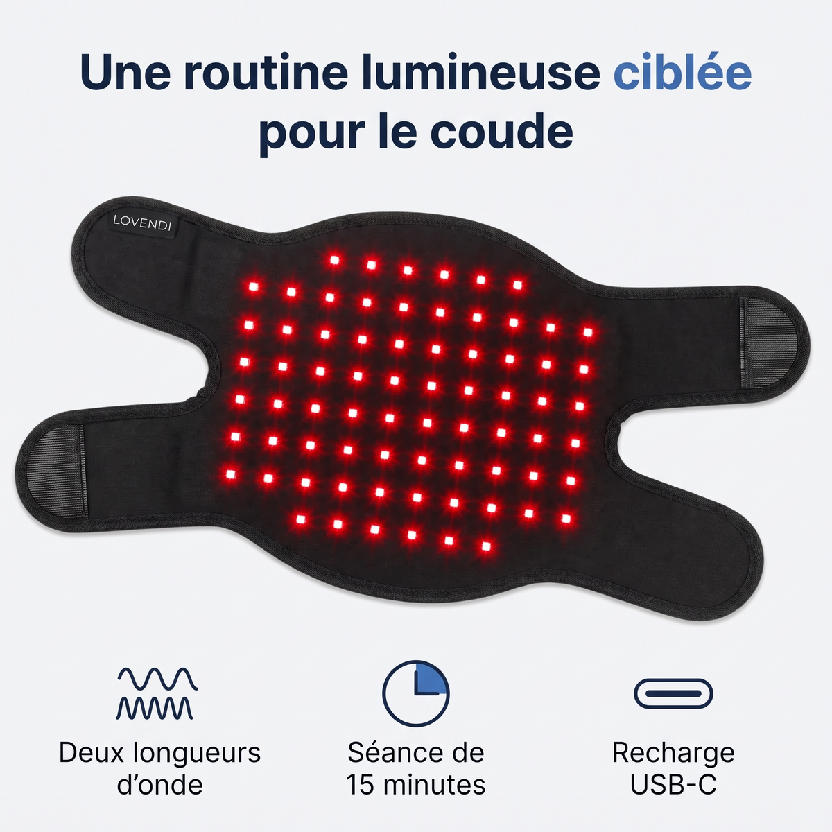 Lovendi Nirvex, enveloppe lumineuse pour le coude — Lovendi 1