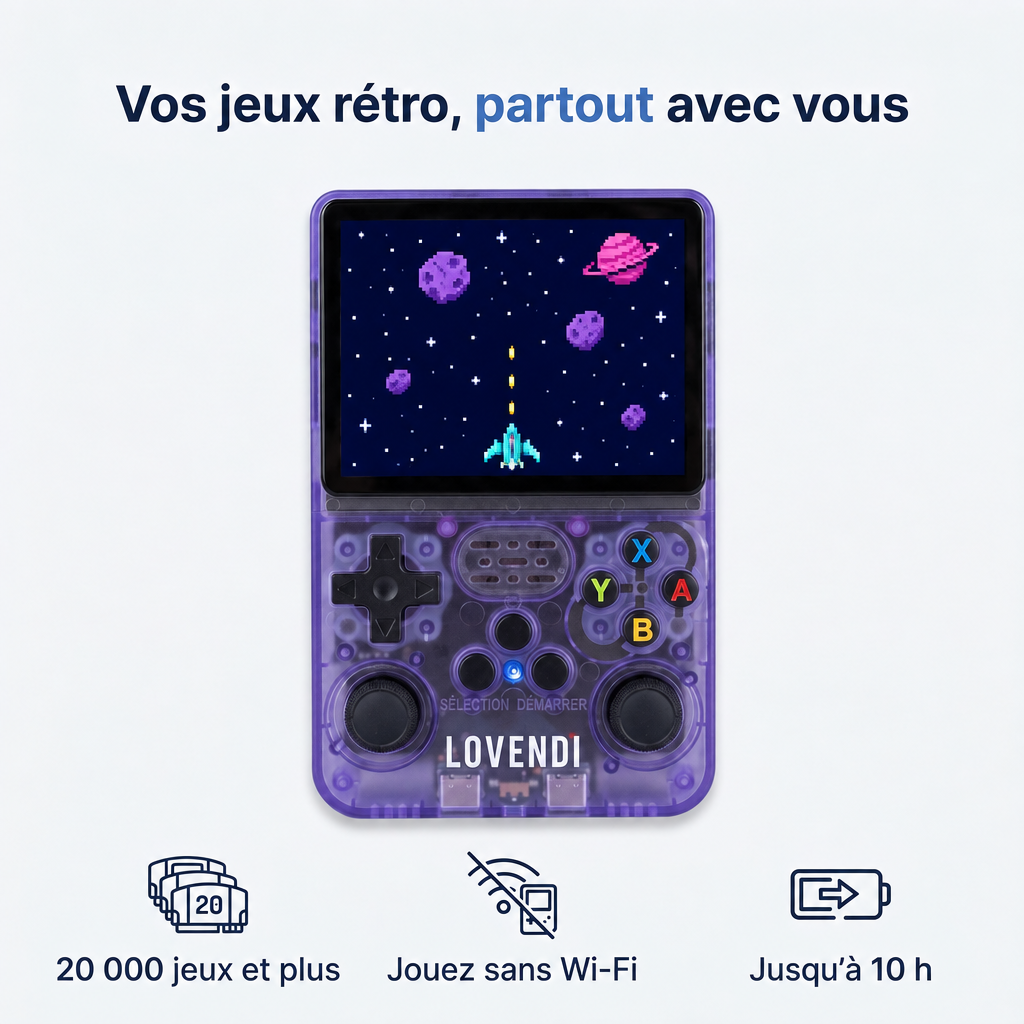 Console rétro portable One, 20 000 jeux, sans Wi-Fi, 10 h d’autonomie