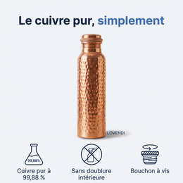 Lovendi Bouteille en cuivre pur à 99,88 % — Lovendi 1