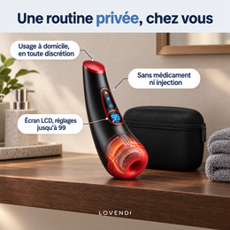 Appareil posé sur une étagère avec son étui