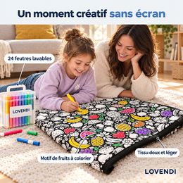 Coloriage de la couverture en famille
