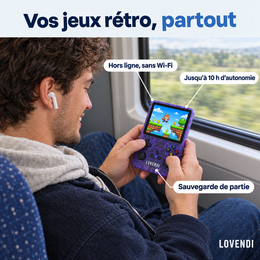 Console rétro jouée dans le train