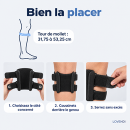 Mesure du mollet et mise en place