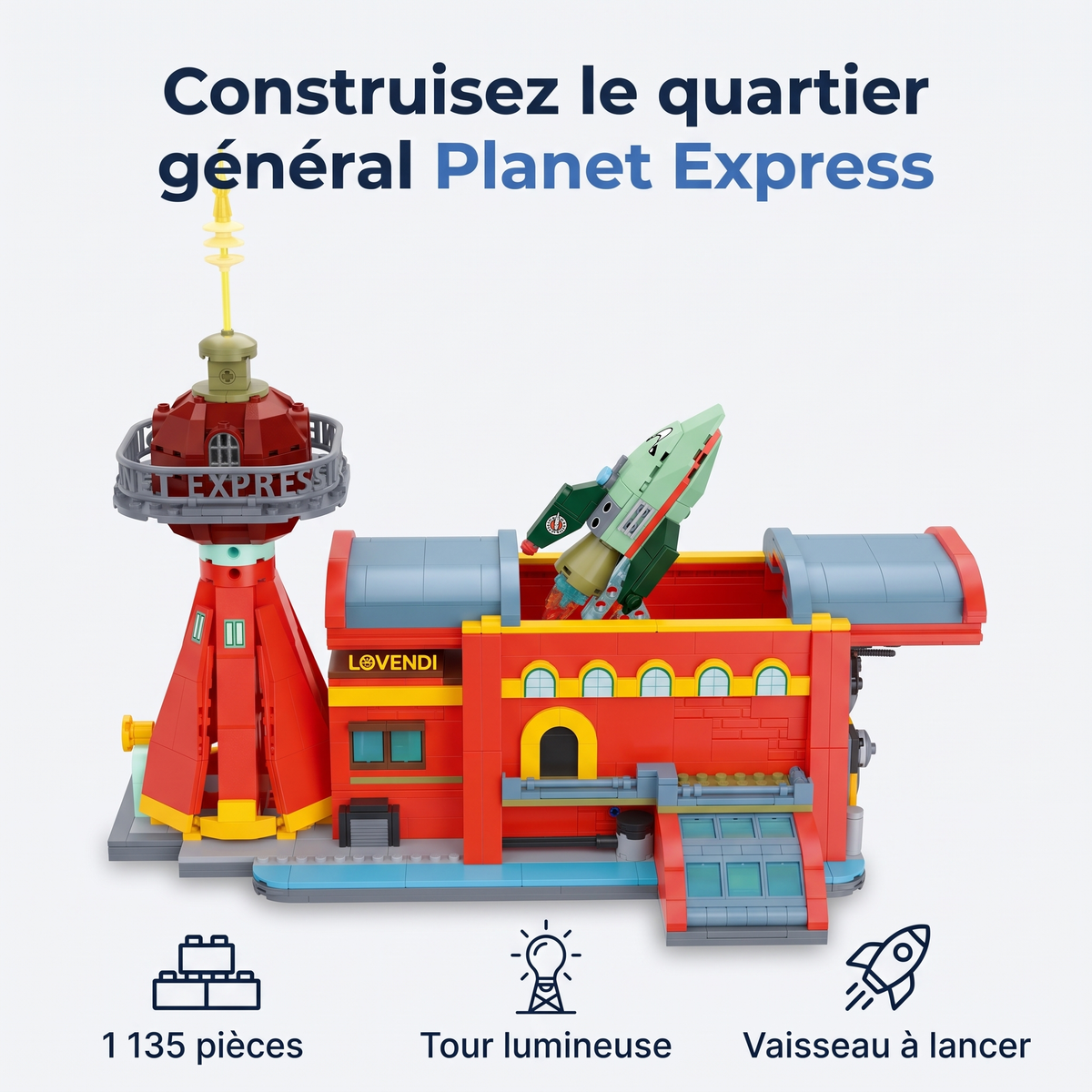 Quartier Général Planet Express En Briques — Lovendi 1