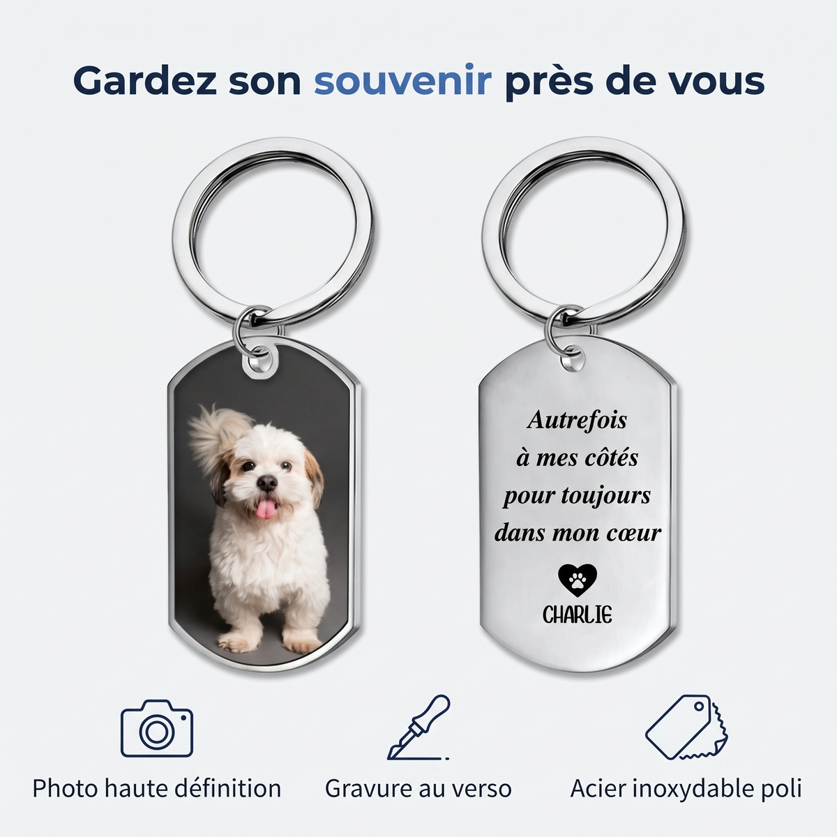 Porte-Clés Photo Animal Personnalisé — Lovendi 1