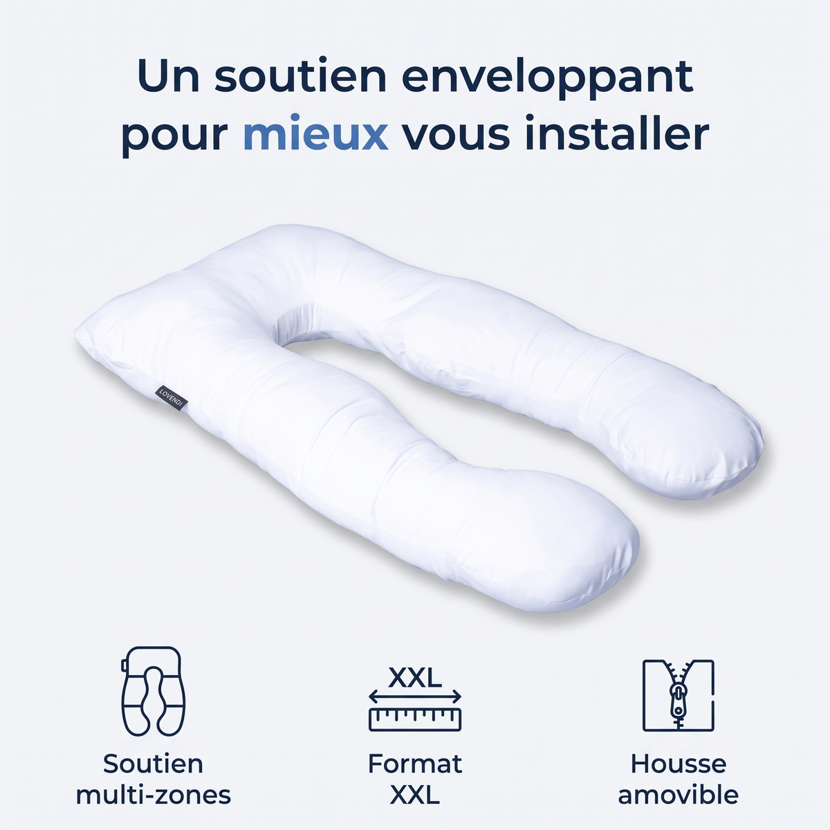Coussin De Corps En U XXL — Lovendi 1