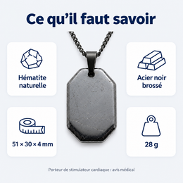 Collier plaque en hématite – ce qu’il faut savoir