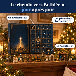 Calendrier de l’Avent Nativité, 24 figurines – mise en situation