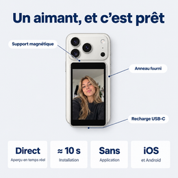 Écran magnétique pour caméra arrière – détails et caractéristiques