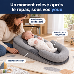 Coussin incliné pour bébé 15° – mise en situation