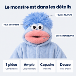 Combinaison monstre à capuche – détails et caractéristiques