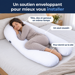 Coussin de corps en U, XXL – mise en situation