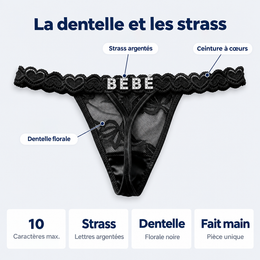 String personnalisé en lettres strass – détails et caractéristiques