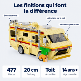 Camping-car en briques, 477 pièces – détails et caractéristiques