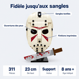 Masque de hockey à construire, 311 pièces – détails et caractéristiques
