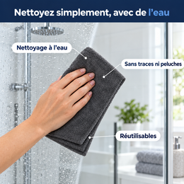 Chiffons microfibre XXL, lot de 5 – mise en situation