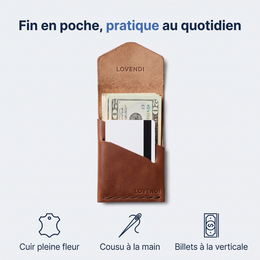Portefeuille Vertical En Cuir Pleine Fleur — Lovendi 1