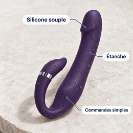 Vibromasseur double stimulation – silicone étanche