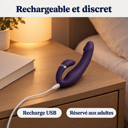 Vibromasseur double stimulation – recharge USB