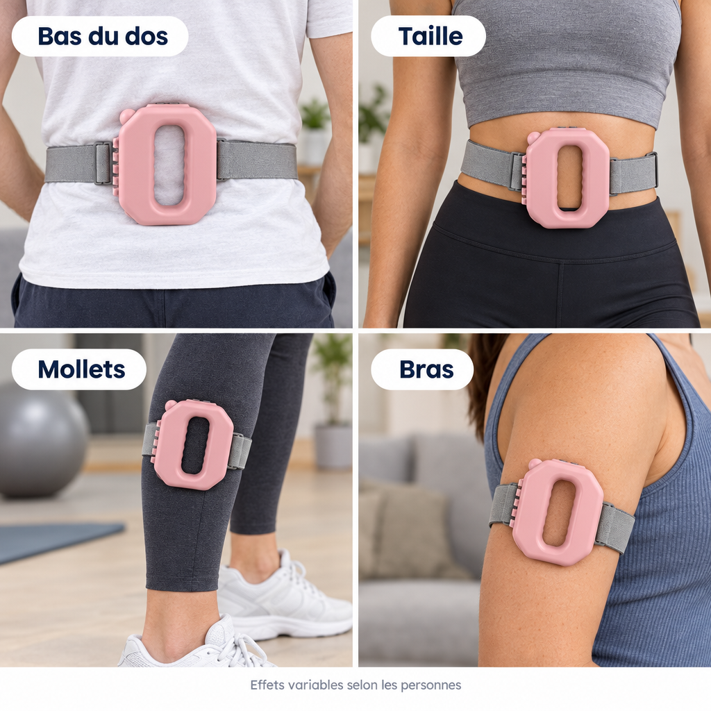 Appareil vibrant corps entier – zones d'utilisation