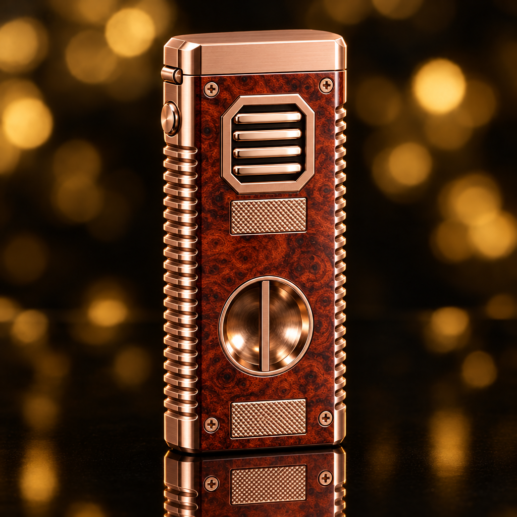 Briquet torche rechargeable – Bois de rose
