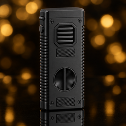 Briquet torche rechargeable – Noir mat
