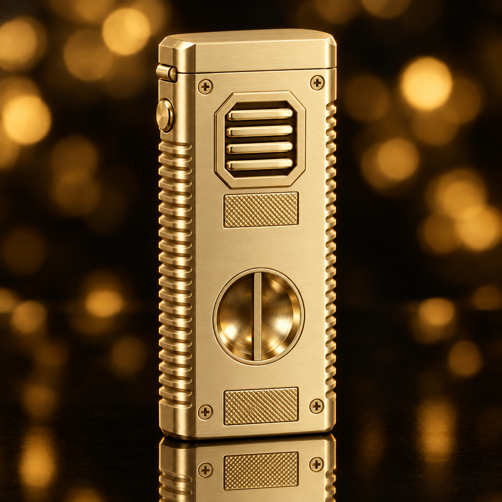 Briquet torche rechargeable – Or mat