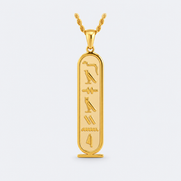 Collier cartouche – Doré