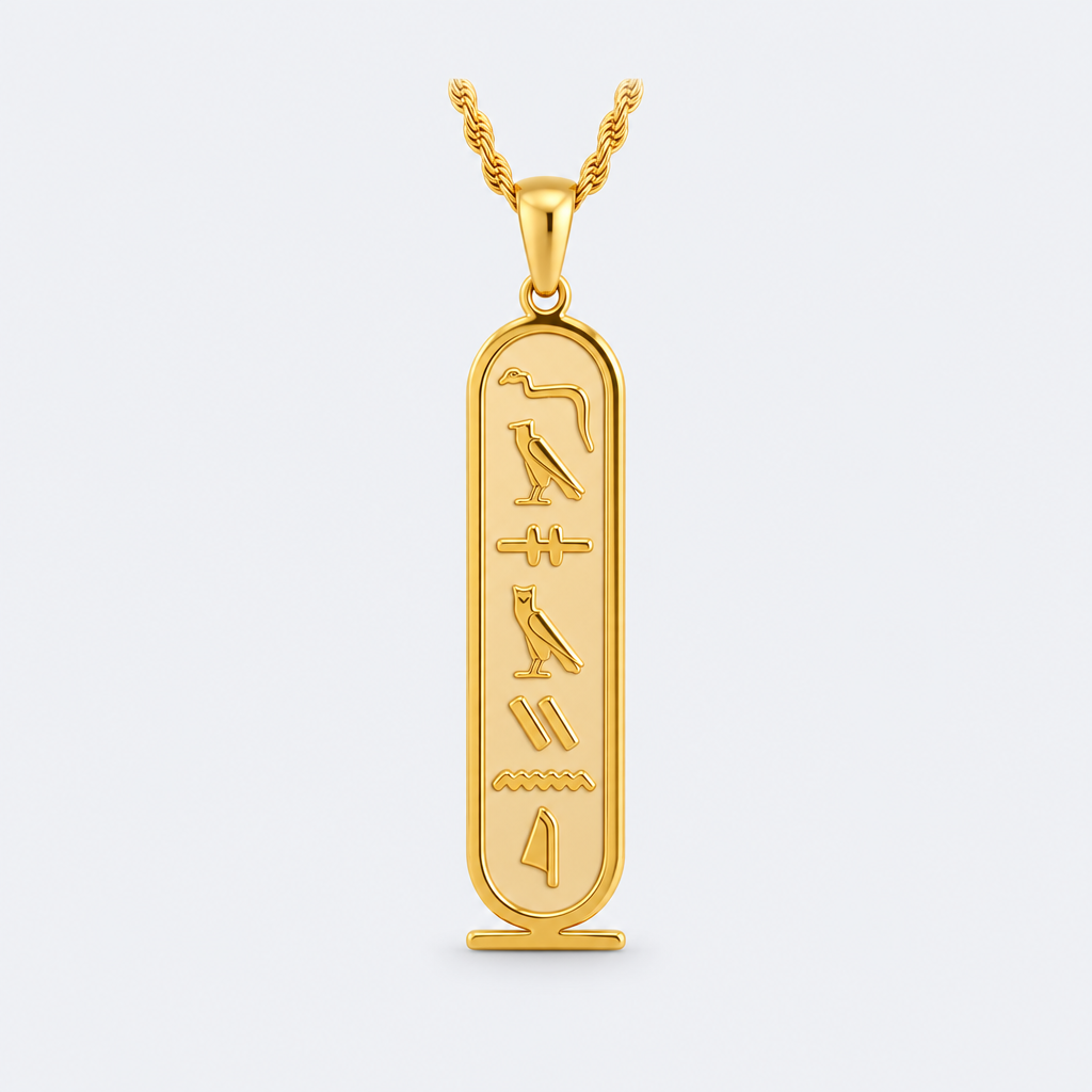 Collier cartouche – Doré