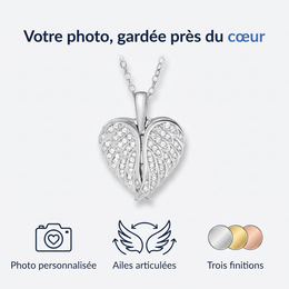 Collier Médaillon Ailes Avec Photo — Lovendi 1