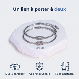 Duo De Bracelets Nœud Ajustables — Lovendi 1