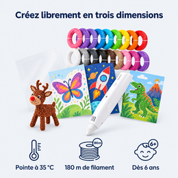 Coffret Stylo 3D Enfant, 180 M De Filament — Lovendi 1