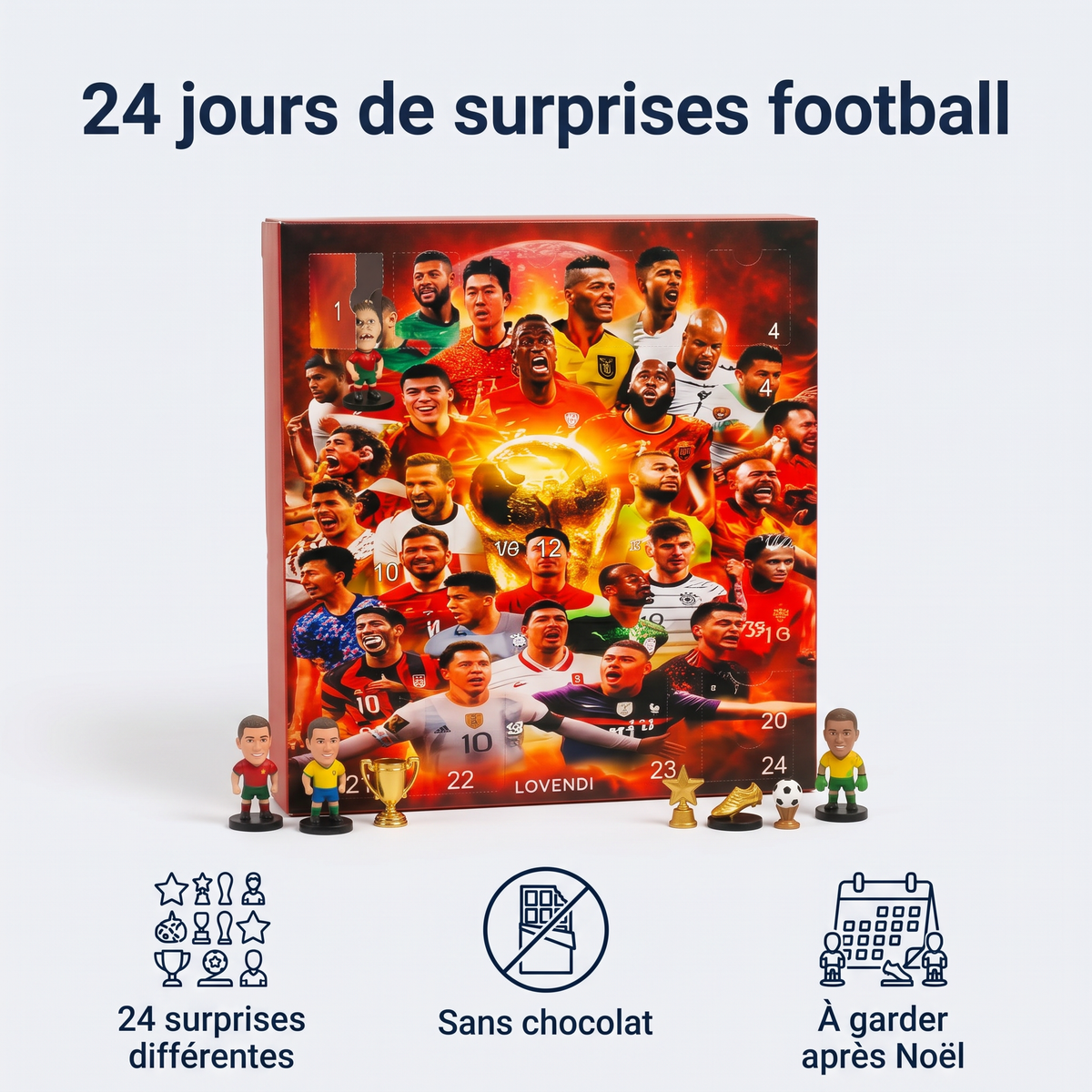 Calendrier De L’Avent Football, 24 Figurines — Lovendi 1