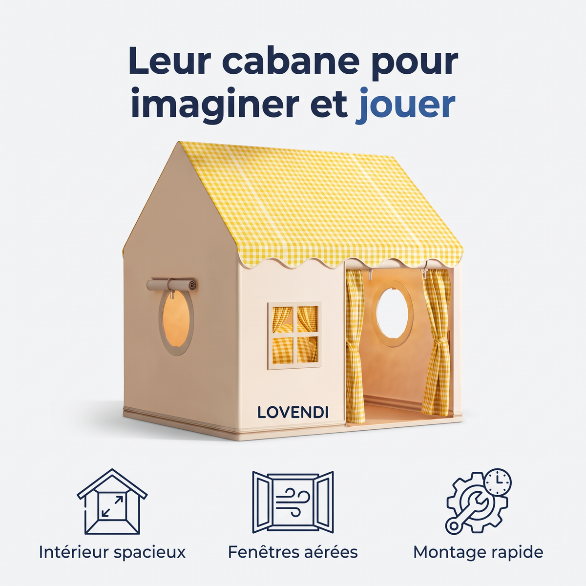 Tente Cabane Pour Enfants 120 Cm — Lovendi 1