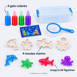 Kit de figurines marines en gel – contenu du kit