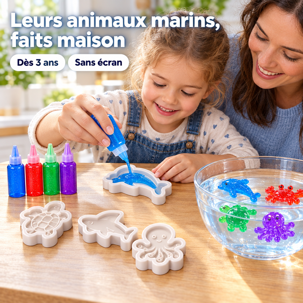 Kit de figurines marines en gel – création en famille