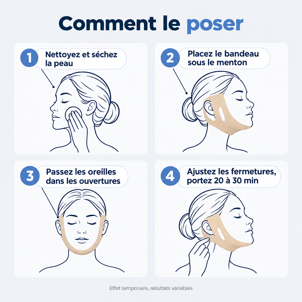 Comment poser le bandeau visage en 4 étapes