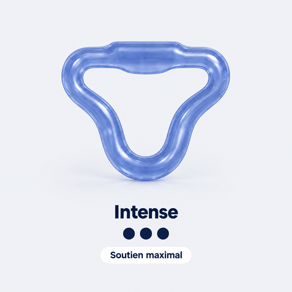Anneau niveau Intense, bleu translucide